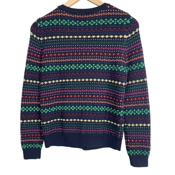 Talbots Women’s Multi Colored Patterned Button Front Wool Blend Cardigan Sweater - Picture 5 of 5